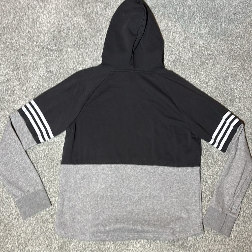 Adidas Two-Tone rugby Hoodie slouchy loose fit sweatshirt casual sporty small - Picture 7 of 10